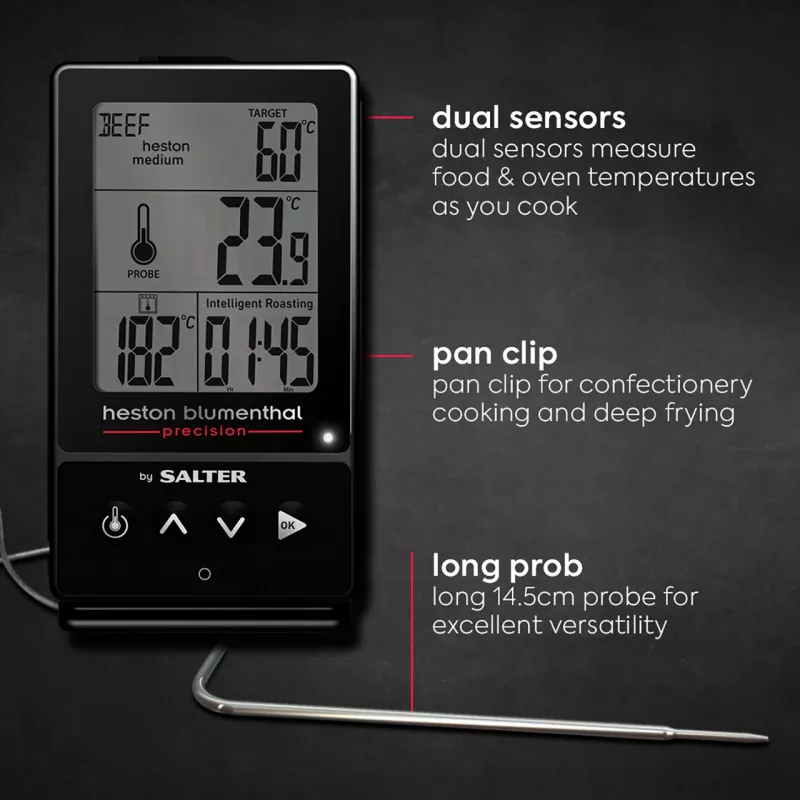 Salter 540A HBBKCR Heston Blumenthal Precision 5-in-1 digitaalinen ruokalämpömittari