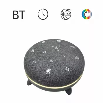 Kannettava kaiutin MANTA SPK03-GR Szumi-GO — vihreä, Bluetooth, vauvan unen äänet, ajastin, RGB-taustavalo, 12,5×7,5×12,5 cm