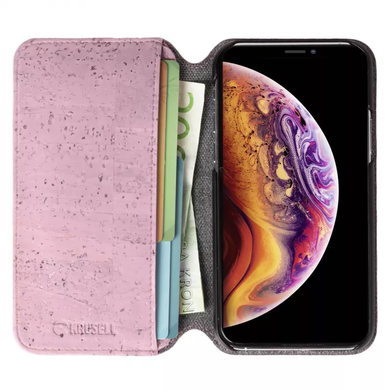 Folio-kotelo Krusell Birka iPhone 11 Pro Max 16,5 cm pinkki