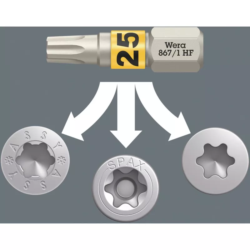 Wera Bit-Check 12 Wood TORX HF 1 kärkisarja, 12 kpl