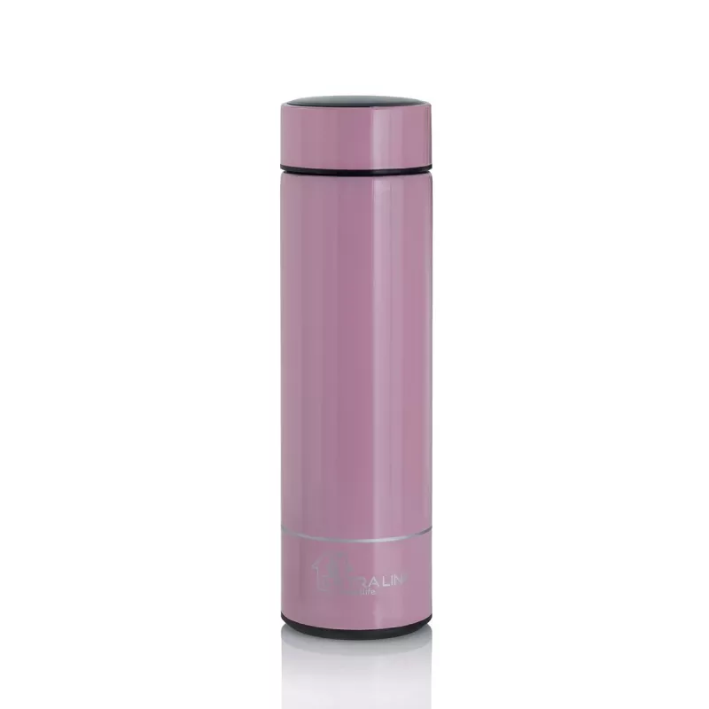 Extralink Smart Travel Mug pinkki, LED-näytöllä varustettu termospullo