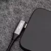 Akyga AK-USB-58 kulmikas USB-C - USB-A kaapeli, 30 cm, 60 W, punottu, musta