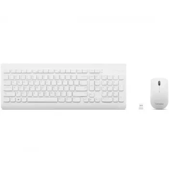 Lenovo GX30W75336 510 langaton näppäimistö- ja hiirisarja, 2,4 GHz nano-USB, valkoinen