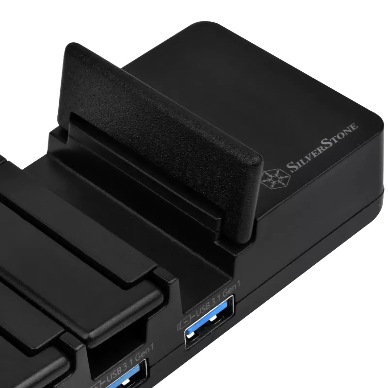 Pöytä-USB-3.1-Gen-1-keskitin SILVERSTONE SST-UC03B-PRO – 7 USB-liitäntää
