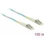 Verkkokaapeli Delock LC Duplex Multimode OM3 100 m musta