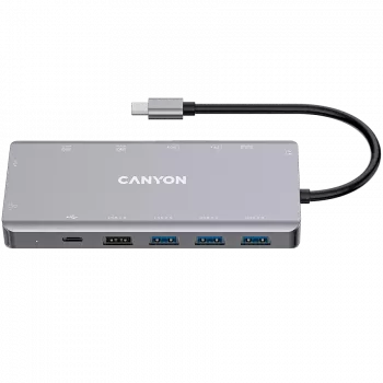 Canyon USB-13-in1 HUB USB-C 2xHDMI4xUSB2xUSB-CRJ45VGA vähittäismyynti