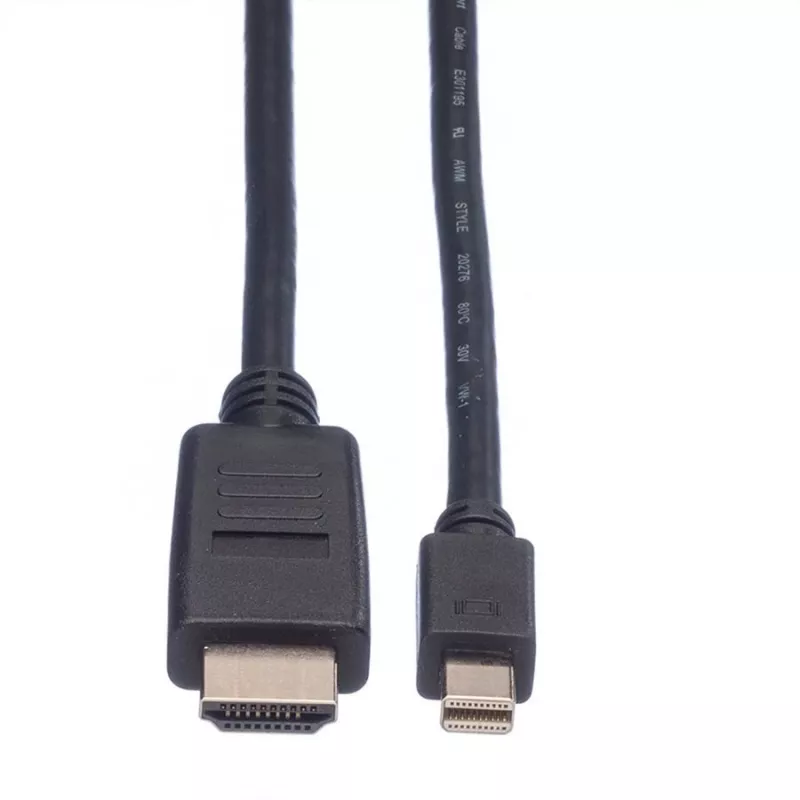 Mini DisplayPort -kaapeli VALUE Mini DP-HDTV M/M 2 m