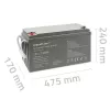 Qoltec 53068 AGM-akku | 12V | 150Ah | max. 2250A