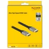 Delock Ultra High Speed HDMI-kaapeli 48 Gbps 8K 60 Hz harmaa 2 m sertifioitu
