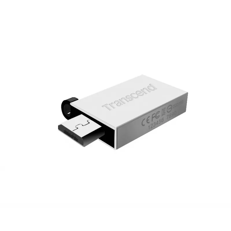 Transcend JetFlash Mobile 380 - USB-muistitikku - 16 GB - USB 2.0 - hopea (TS16GJF380S)