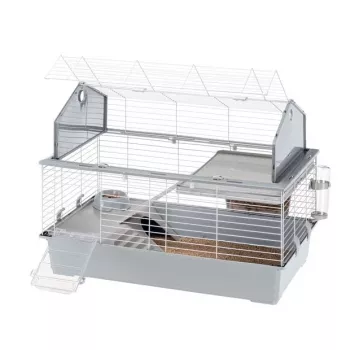 Ferplast Barn 100 -häkki kaneille ja marsuille, metalli/muovi, 960×570×730 mm, taupe/valkoinen