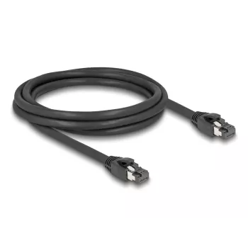 DeLOCK RJ45 verkkokaapeli Cat.8.1 S/FTP 2m 40Gbps musta