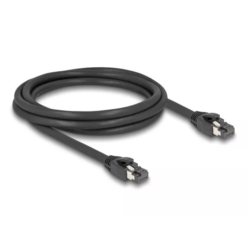 DeLOCK RJ45 verkkokaapeli Cat.8.1 S/FTP 2m 40Gbps musta