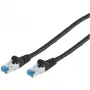 Patch-kaapeli CAT6a S/FTP RJ45, 1 m, musta, No name