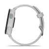 Älykello GARMIN Forerunner 165 — GPS, AMOLED 1,2 inch, 4 GB, 5 ATM, 11 päivän akku, harmaa kotelo, valkoinen ranneke