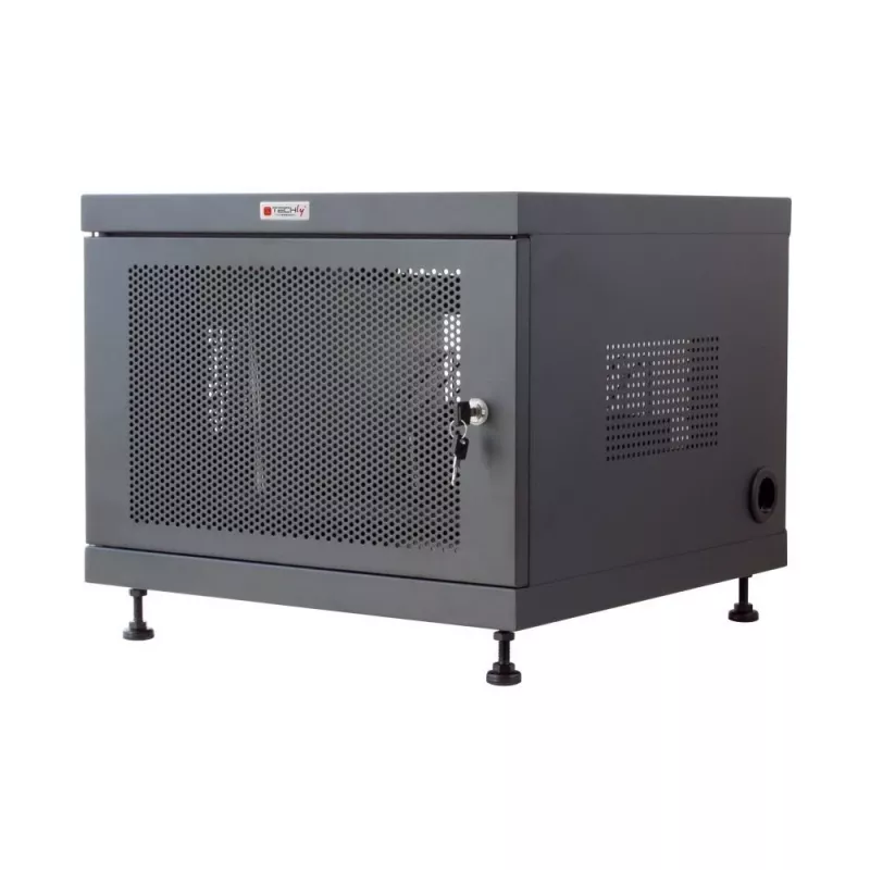 Telinehylly TECHLY 367652 kaapelinhallinta 3M-teippikiinnityksellä, teräs, 550×550×410 mm, musta