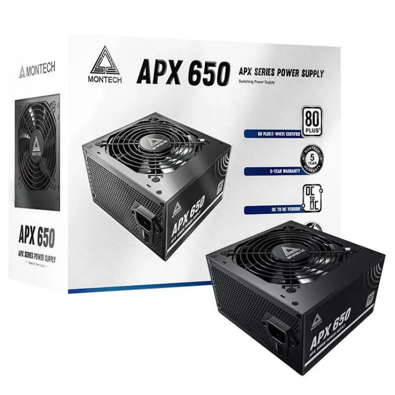 Montech APX650 virtalähde 650 W 20+4 pin ATX ATX musta