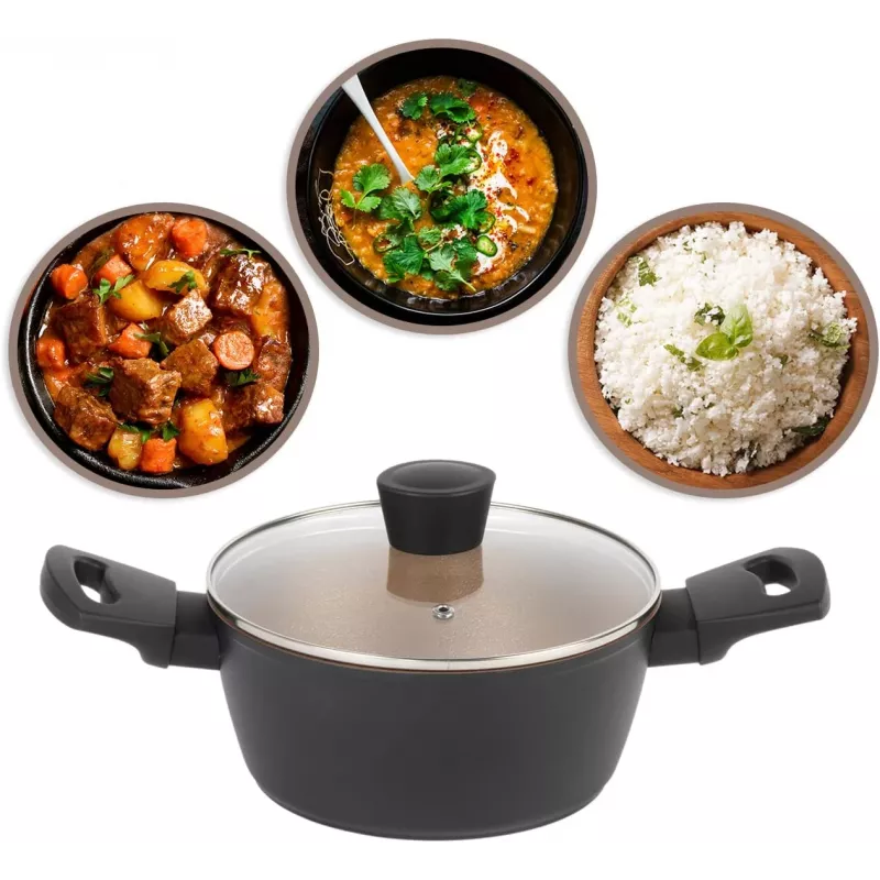 Kattila Russell Hobbs RH01669BEU7 20 cm, musta, ruostumaton teräs sisäpuoli