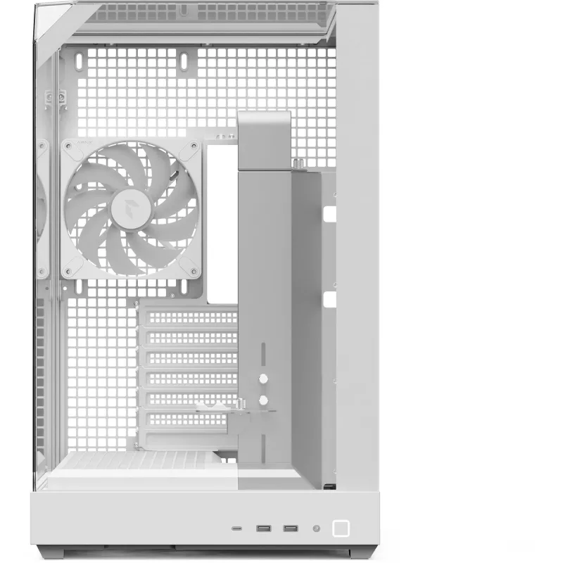 APNX Towergehäuse V2 — valkoinen, karkaistut lasipaneelit x3