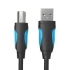 USB 2.0 A - USB-B -kaapeli Vention VAS-A16-B500, 5 m, musta, uros-uros, 480 Mbit/s