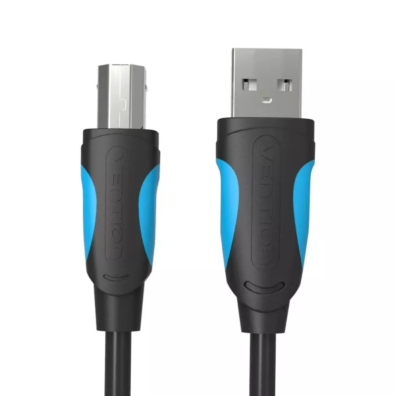 USB 2.0 A - USB-B -kaapeli Vention VAS-A16-B500, 5 m, musta, uros-uros, 480 Mbit/s
