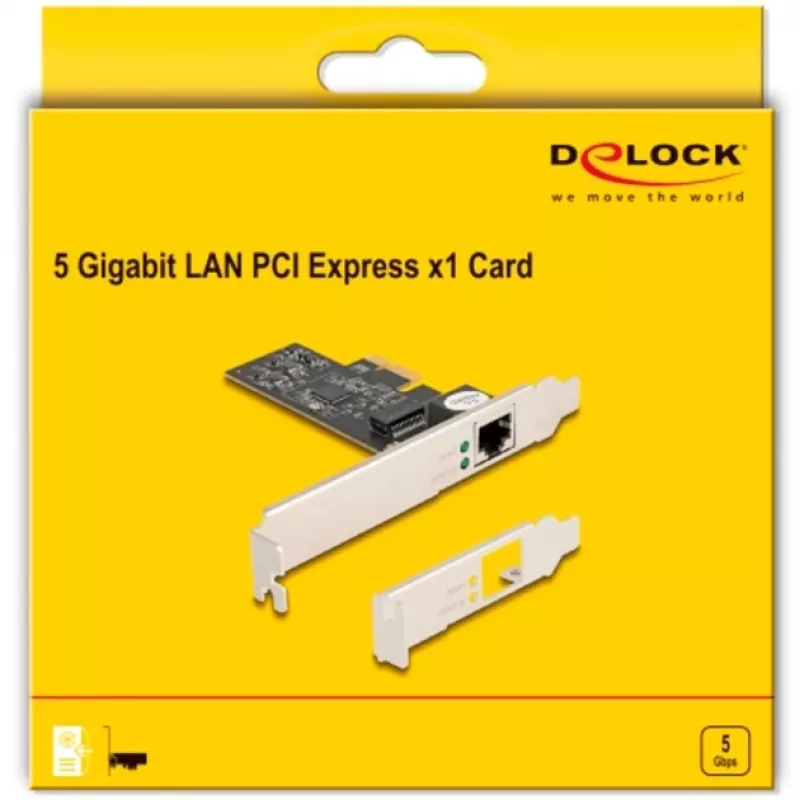 DeLOCK PCI Express x1 -kortti 81260 1 x RJ45 5 Gigabit LAN RTL8126