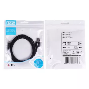 TB USB - USB-C-kaapeli 1,5 musta (AKTBXKUCSBA150B)