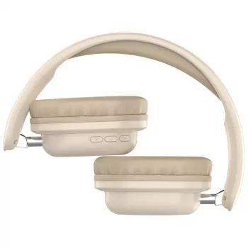 Langattomat over-ear-kuulokkeet DEFENDER EEMOTION B640 BEIGE — binaural, suljettu akustiikka, USB-C, AUX, 20–20000 Hz, 105 dB