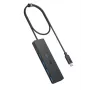 USB-keskitin Anker Ultra ohut A8309G11 — USB Type-C -isäntä, 3× USB 3.2 Gen 1 Type-A, kompakti 103×30×10 mm, musta