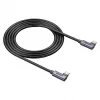 USB-C-kaapeli Unitek C14147ABK01 90°–90° PD 100W 0,5 m, kulmaliitin–kulmaliitin, musta