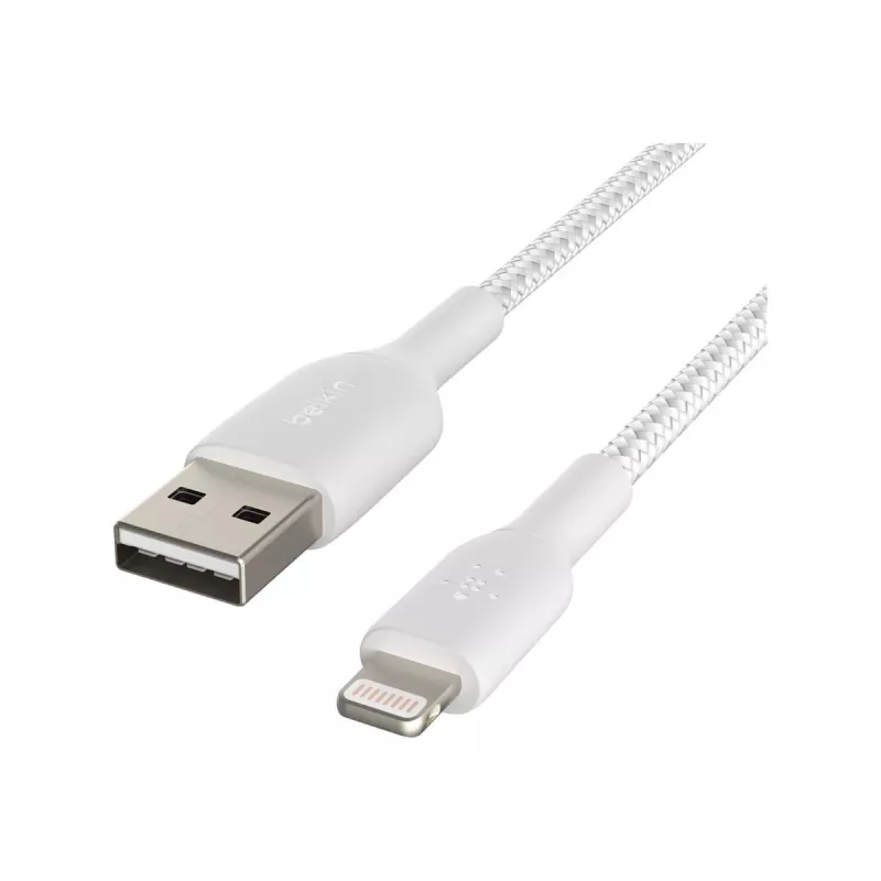 Belkin BOOST CHARGE - Lightning-kaapeli - Lightning uros - USB uros - 3 m - valkoinen - Apple iPad/iPhone/iPod (Lightning)