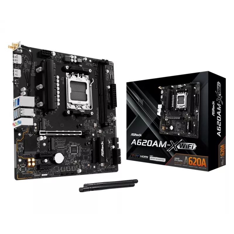 ASRock A620AM-X WiFi AMD A620 AM5 Micro-ATX emolevy