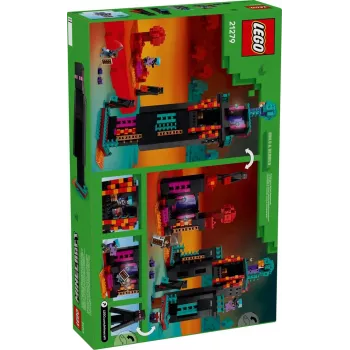 Rakennuslelu LEGO Minecraft setti 21279 Enderman-torni, 867 osaa, 2 minifiguuria, 450 mm korkeus