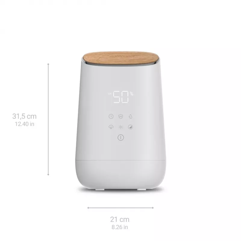 Medisana AH 680 -ilmankostutin, ultraääni, 2,6 L, valkoinen, puu, 24 W