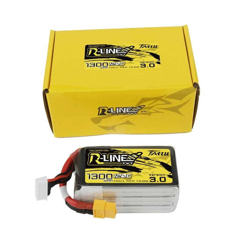 Tattu R-Line Version 3.0 1300mAh 22.2V 120C 6S1P XT60 akku