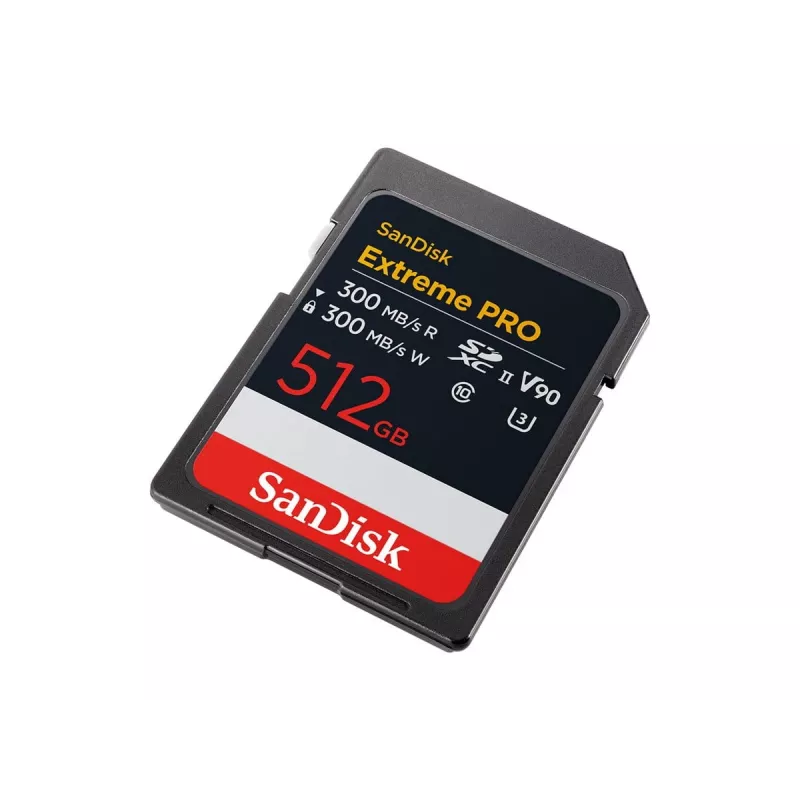 SanDisk Extreme Pro - flash-muistikortti - 512 GB - Video Class V90 / UHS-II U3 / Class10 - SDXC UHS-II