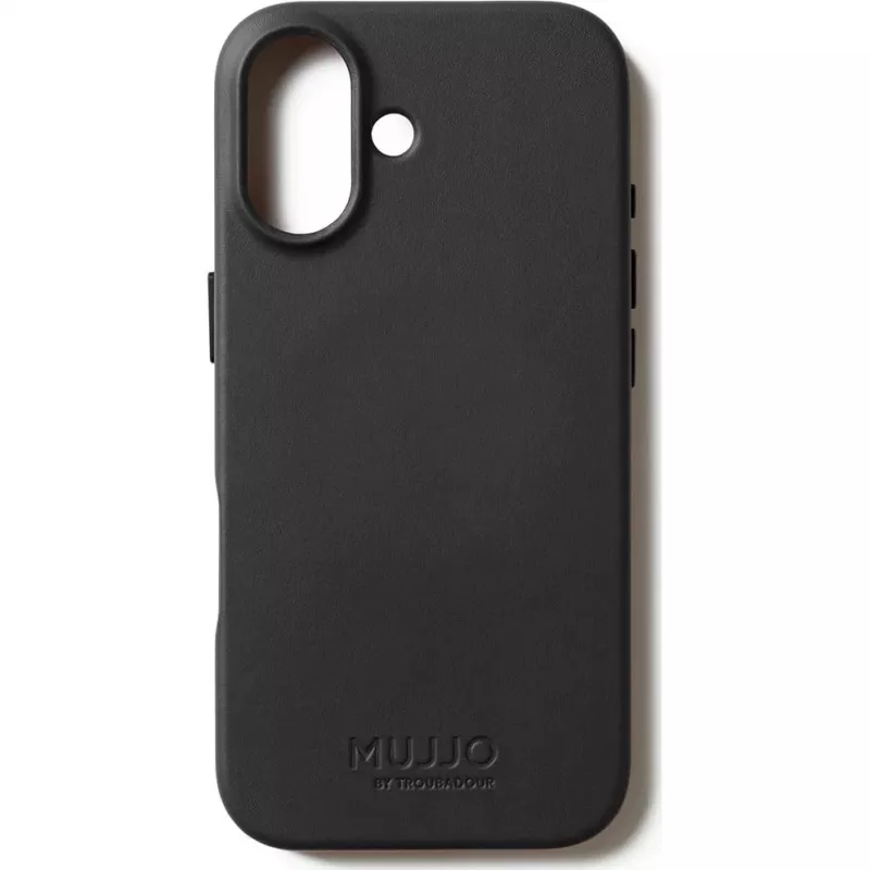 Mujjo Full Leather Case MagSafe -kotelo iPhone 17 musta
