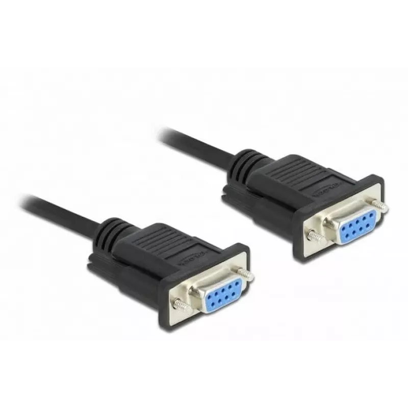 Sarjaporttikaapeli DeLOCK 86605 musta 2 m RS-232 Sub-D9