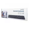 Näppäimistö Gembird KB-U-103-RU toimisto USB QWERTY englanti venäjä musta