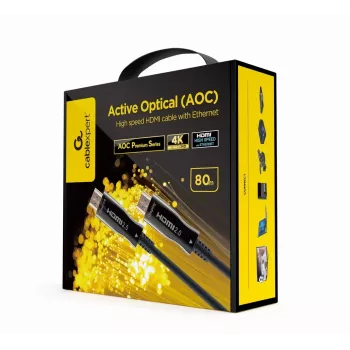 Gembird CCBP-HDMI-AOC-80M-02 HDMI-kaapeli HDMI Type-A (Standard) musta