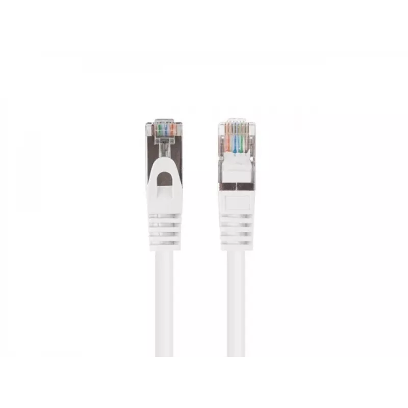 Lanberg PCF6-20CC-0300-W Cat6 F/UTP -kytkentäkaapeli 3 m, valkoinen, 10 kpl