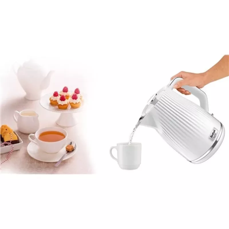 Sähköinen vedenkeitin Tefal KO250130 — 1,7 l tilavuus, 2400 W, valkoinen