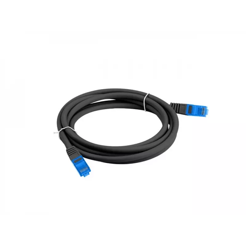 Verkkokaapeli LANBERG PCF6A-10CC-0050-BK Cat6a F/UTP RJ-45 0,5 m musta