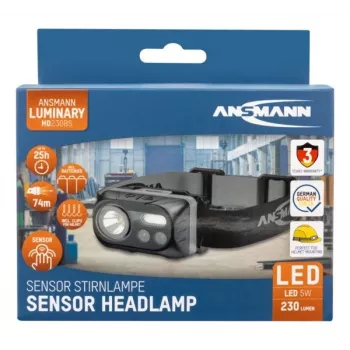 LED-otsalamppu ANSMANN ANS 1600-0386 — paristokäyttöinen, kompakti kädetön valaistus