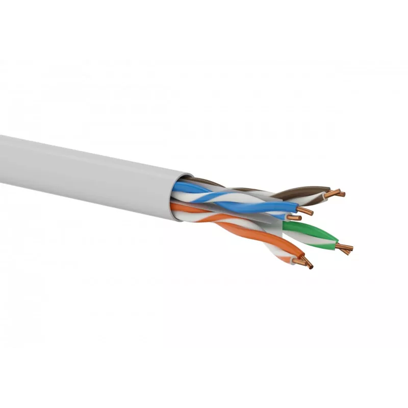 Alantec KIU6LSOH305D U/UTP Cat.6 LSOH -kaapeli, 305 m, harmaa, 23 AWG
