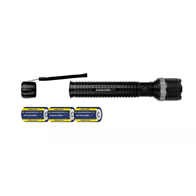 Käsitaskulamppu ESPERANZA Epione XL LED 1.2W 100 lm 100 m musta, paristokäyttöinen R20 (3)