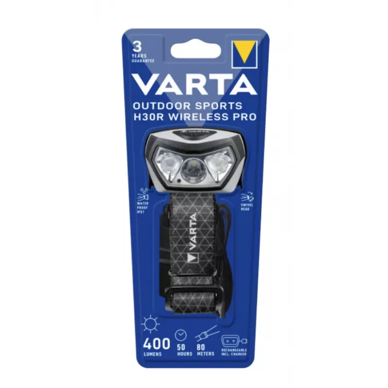 Otsalamppu Varta Outdoor Sports H30R Wireless Pro 400 lm IPX7
