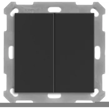 MDT BE-TAL55B206.01 KNX painike Light 55 Basic 2-kertainen musta matta neutraali 1 (BE-TAL55B206.01)