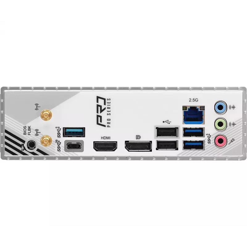 Emolevy ASRock B860M Pro RS WiFi — Intel B860, LGA 1851, micro ATX, DDR5, 4 DIMM, 3x M.2, 2.5Gb LAN, Wi‑Fi, Bluetooth
