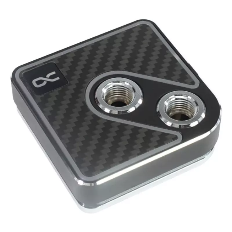Vesiblokki Alphacool Core 1 Aurora Carbon Brass Copper Nickel Black 72mm